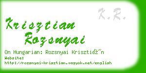 krisztian rozsnyai business card